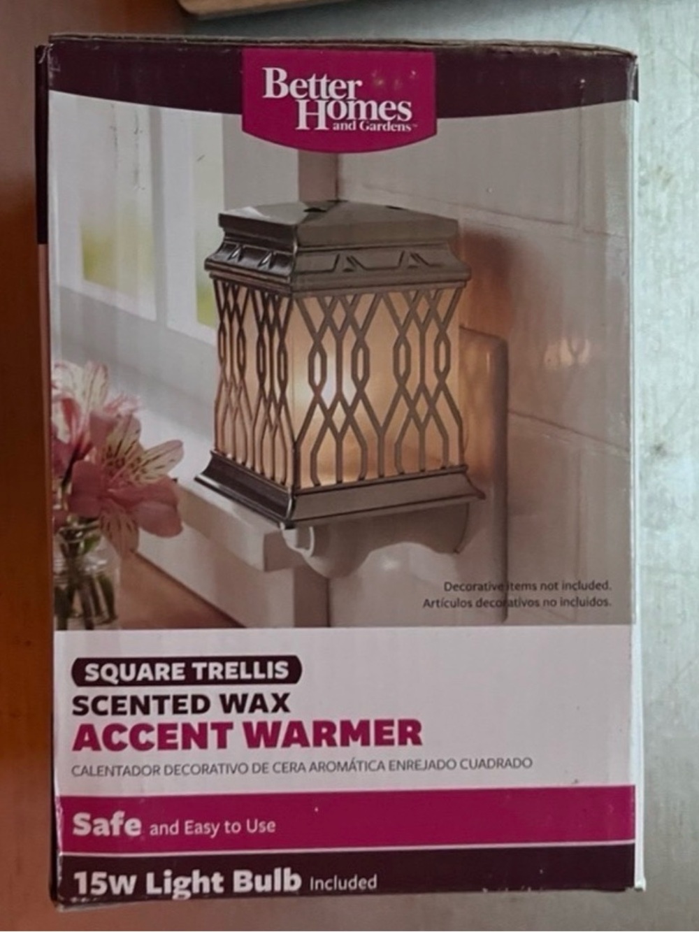 Better Homes & Gardens Square Trellis Scented Wax Accent Warmer 15W